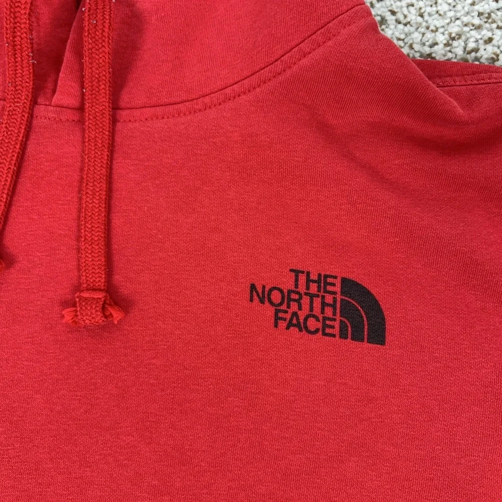 The North‎ Face Hoodie Mens Large Red Pullover Fleece Sweatshirt Logo Outdoor